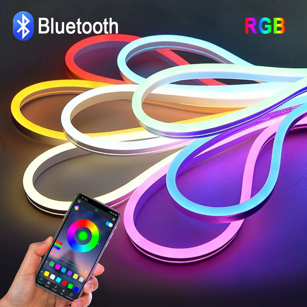 12V RGB LED Strip light With Bluetooth APP Remote Control 1or2 Pcs 1 2 3 4
