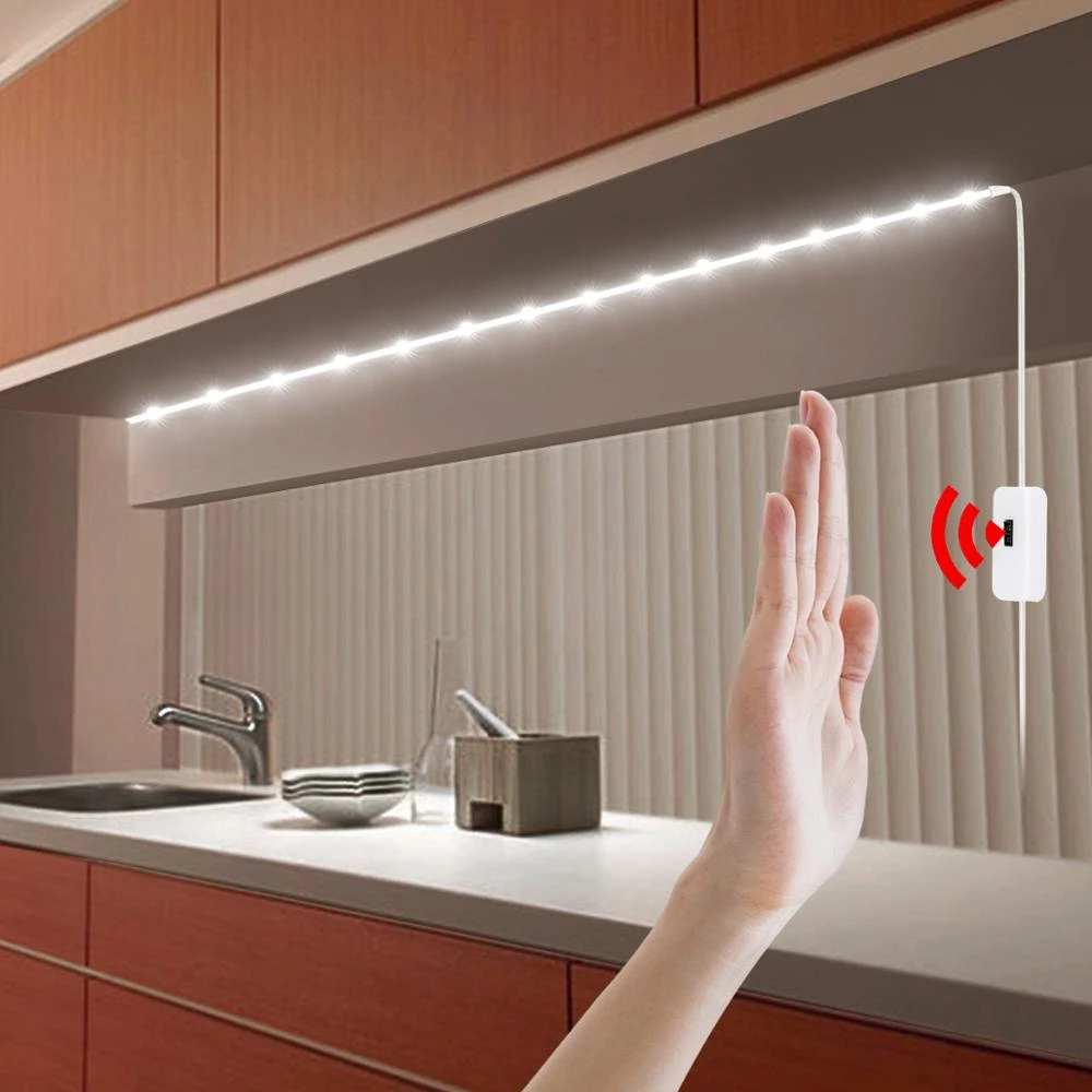 Smart Lamp PIR Motion Sensor Hand Scan LED Night light 5V USB LED Strip Waterproof Tape 1